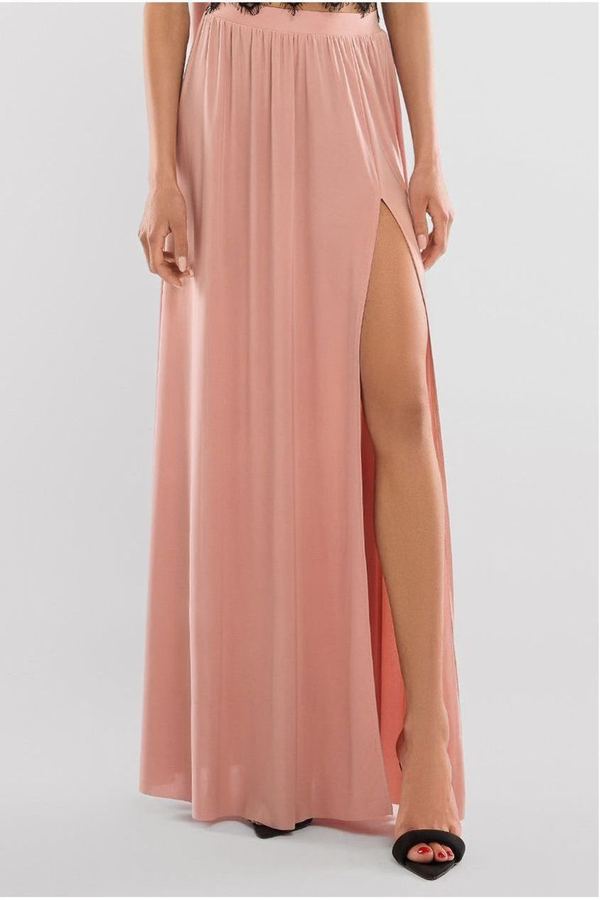 Side Split Soft Touch Maxi Skirt SK41