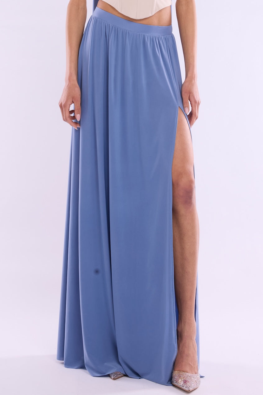 Ruched Satin Mini Skirt SK41
