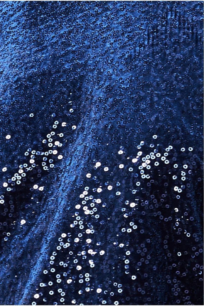 Sequin Velvet Jumper - Navy T199