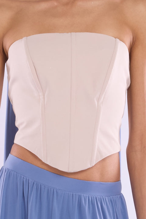 Goddiva Lurex Flutter Sleeve Top