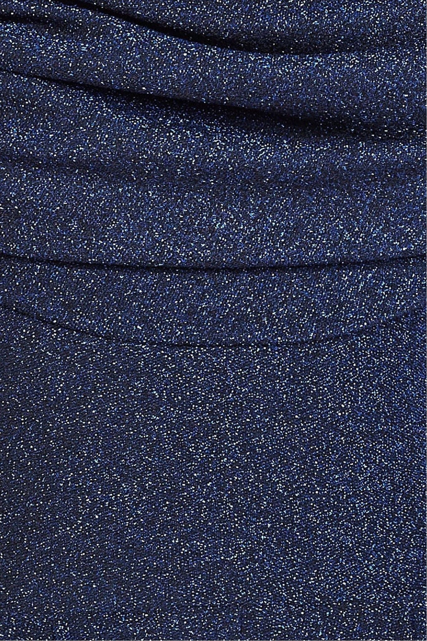 Lurex Cowl Neck Jumpsuit - Royalblue TR374