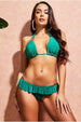 Ruffle Brief Buckle Bikini - Emerald by Goddiva