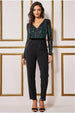 Sequin & Mesh Jumpsuit - Emerald Green by Goddiva