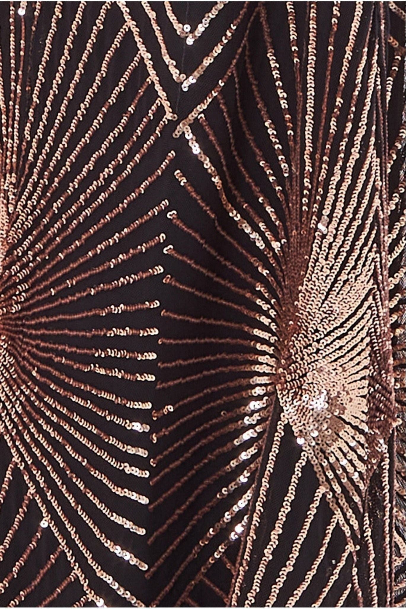 Maternity Starburst Sequin Maxi Rose Gold DR1824MAT