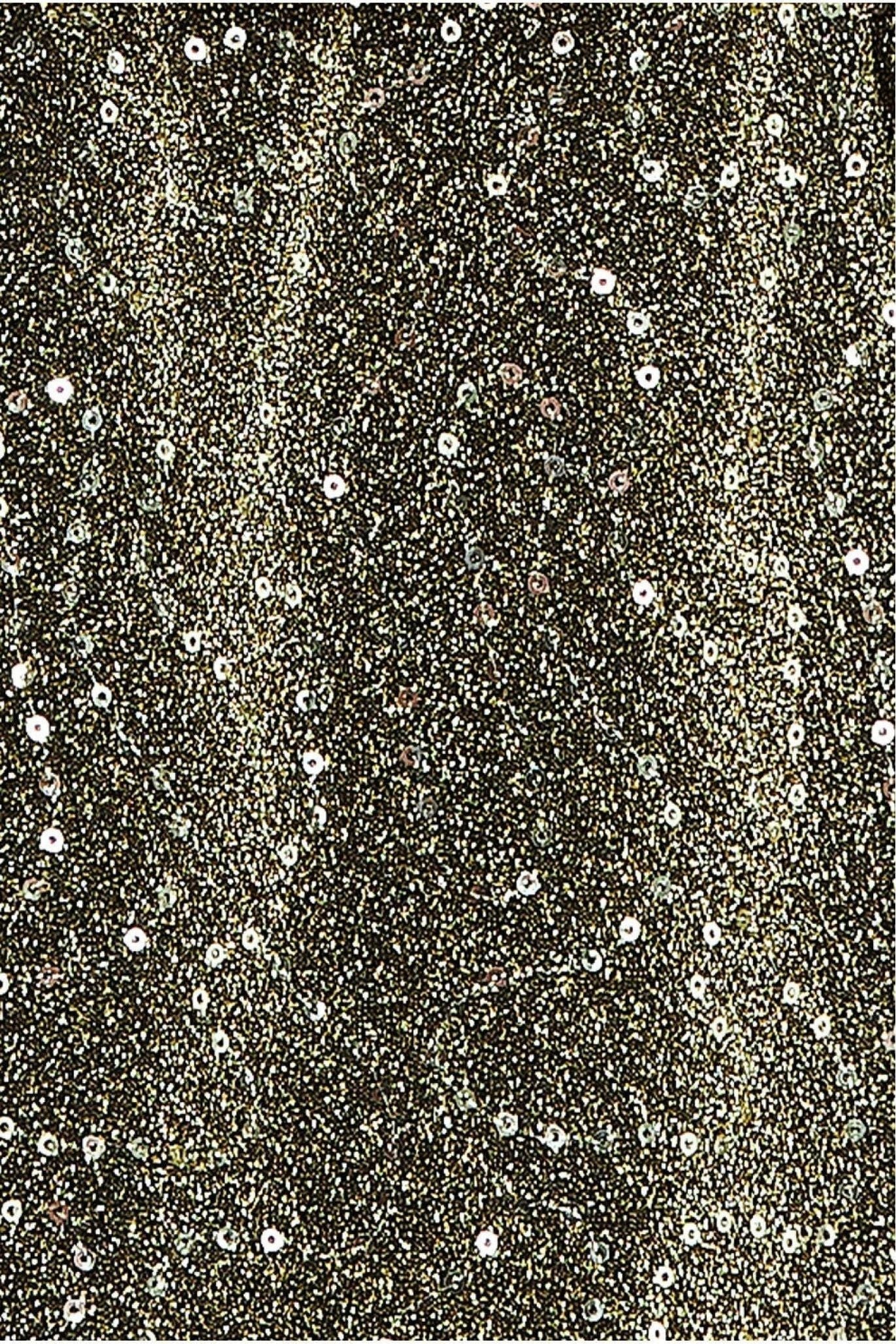 Lurex Flutter Sleeve Wrap Top - Gold T204P