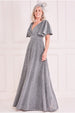 Lurex Sequin Flutter Sleeve Maxi - Silver by Goddiva