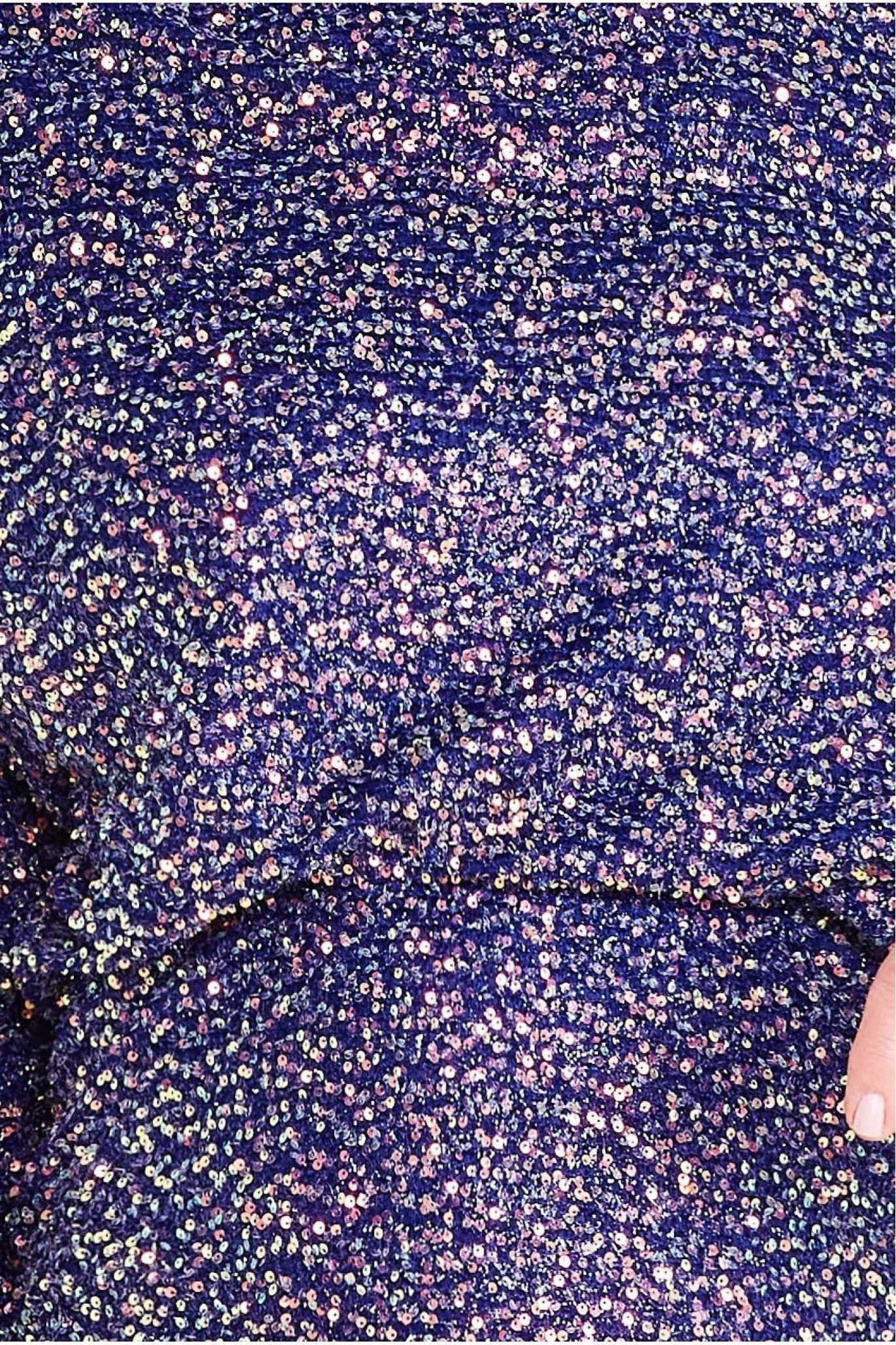 Velvet & Sequin Cowl Midi DR3497M