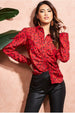 Floral Print Shirt - Red by City Goddess