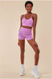 Cropped Bralette & Cycle Short Set - Purple by Cosmochic
