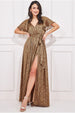 Wrap Printed Chiffon Maxi Dress - Animal Print by Goddiva